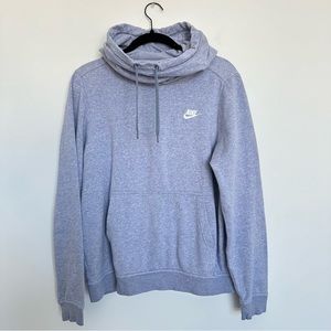 Nike cowl neck hooded pullover light blue/ purse size large